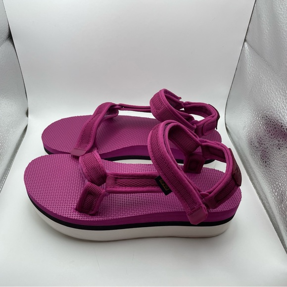 Teva Shoes - Teva Flatform Universal purple strap platform sandals size 8
